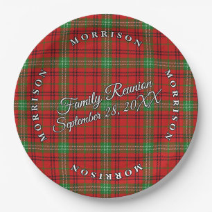 Assiettes En Carton Classic Scots Clan Morrison Tartan Event