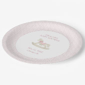 Assiettes En Carton Classic Simple Rose Rocking Cheval Baby shower fil (Angle)