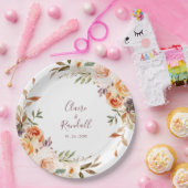 Assiettes En Carton Classique Chic Boho Floral Mariage (Fête)