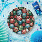 Assiettes En Carton Classique de Noël multicolore (Fête)