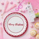 Assiettes En Carton Classique de Noël personnalisé (Fête)