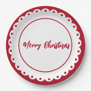 Assiettes En Carton Classique de Noël personnalisé