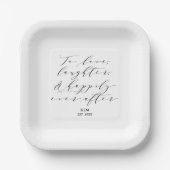 Assiettes En Carton Classique pour aimer rire Citation Mariage (Recto)