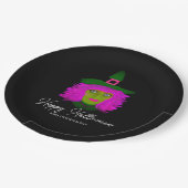 Assiettes En Carton Classy Halloween Glam Witch Party Personnalisé (Angle)
