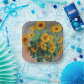 Assiettes En Carton Claude Monet - Bouquet de tournesols (Fête)