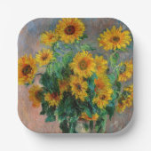 Assiettes En Carton Claude Monet - Bouquet de tournesols (Recto)