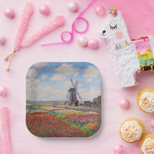 Assiettes En Carton Claude Monet - Champ de Tulipes en Hollande (Fête)