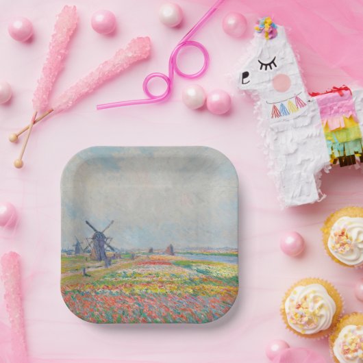 Assiettes En Carton Claude Monet - Champs de tulipe près de La Haye (Fête)