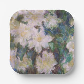 Assiettes En Carton Claude Monet - Clematis blanc (Recto)