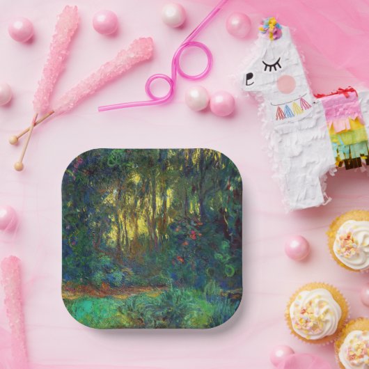 Assiettes En Carton Claude Monet - Coin d'un étang avec des Nénuphars (Fête)
