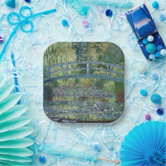 Assiettes En Carton Claude Monet - Eau Lily étang, Harmonie verte (Fête)