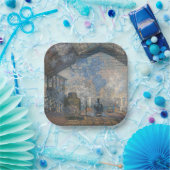 Assiettes En Carton Claude Monet - Gare Saint-Lazare Vue extérieure (Fête)