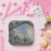 Assiettes En Carton Claude Monet - Gare Saint-Lazare Vue extérieure (Fête)