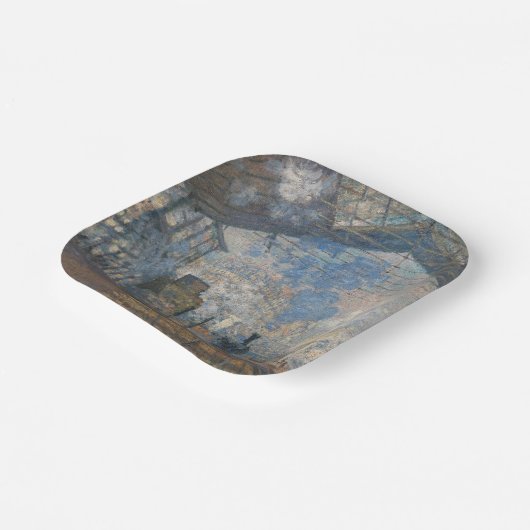 Assiettes En Carton Claude Monet - Gare Saint-Lazare Vue extérieure (Angulaire)