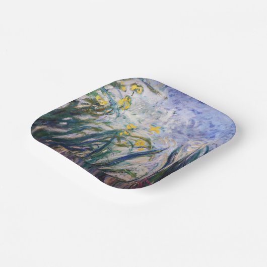 Assiettes En Carton Claude Monet - Iris jaunes et violets (Angulaire)