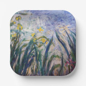 Assiettes En Carton Claude Monet - Iris jaunes et violets (Recto)