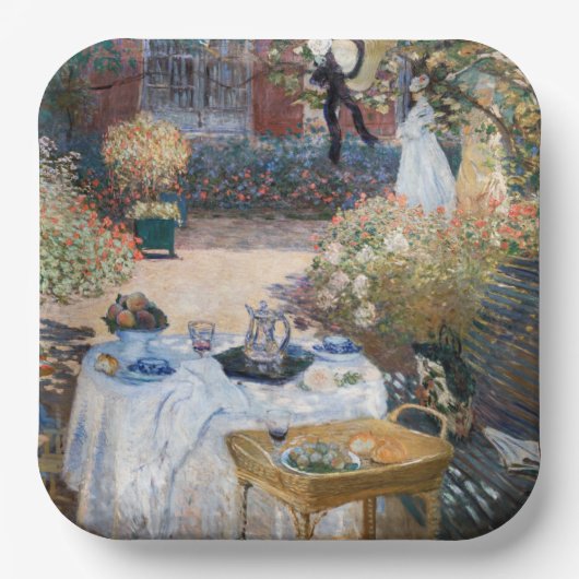Assiettes En Carton Claude Monet - Le déjeuner, panneau décoratif (Recto)