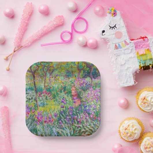 Assiettes En Carton Claude Monet - Le jardin d'Iris à Giverny (Fête)