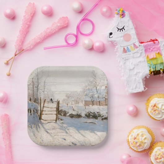 Assiettes En Carton Claude Monet - Le Magpie (Fête)