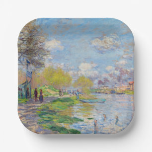 Assiettes En Carton Claude Monet - Le Printemps au bord de la Seine