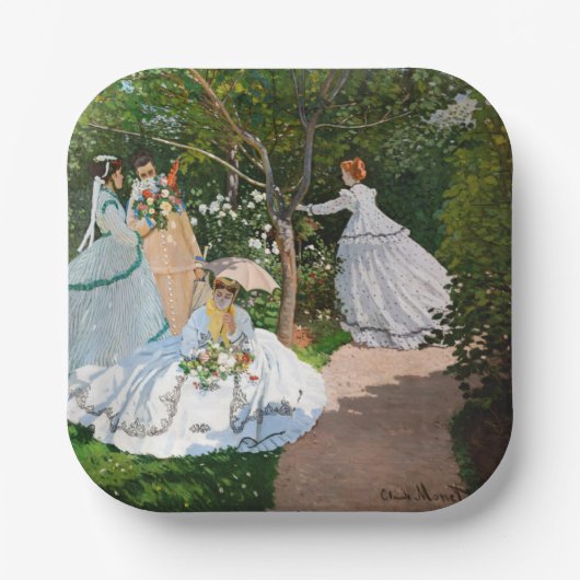 Assiettes En Carton Claude Monet - Les femmes dans le jardin (Recto)