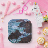 Assiettes En Carton Claude Monet - Les Rochers à Belle-Ile, Côte sauva (Fête)