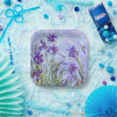 Assiettes En Carton Claude Monet - Lilac Irises / Iris Mauves (Fête)