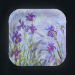 Assiettes En Carton Claude Monet - Lilac Irises / Iris Mauves<br><div class="desc">Lilac Irises / Iris Mauves - Claude Monet,  1914-1917</div>