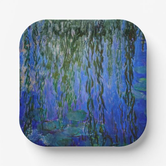 Assiettes En Carton Claude Monet - Lys d'eau avec saule plumant (Recto)