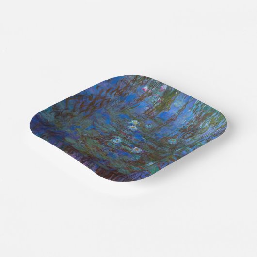 Assiettes En Carton Claude Monet - Lys d'Eau Bleue (Angulaire)