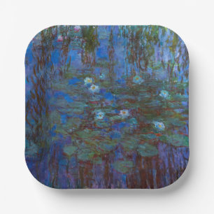Assiettes En Carton Claude Monet - Lys d'Eau Bleue