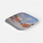 Assiettes En Carton Claude Monet - Norvège, Maisons rouges à Bjornegaa (Angulaire)