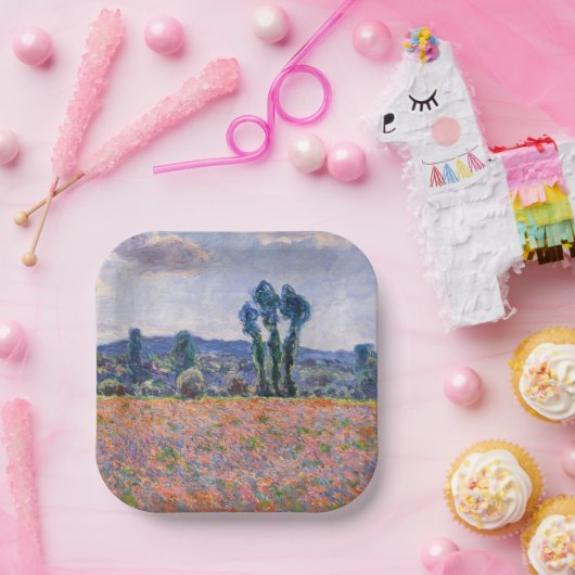 Assiettes En Carton Claude Monet - Poppy Field 1890 (Giverny) (Fête)