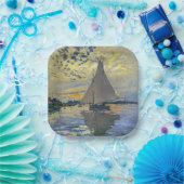 Assiettes En Carton Claude Monet - Voilier au Petit-Gennevilliers (Fête)