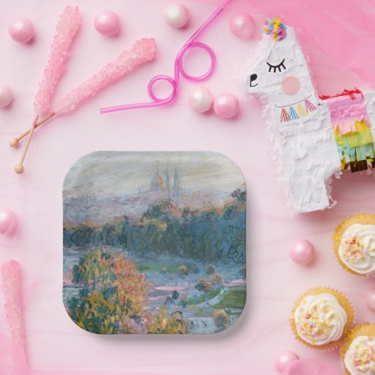 Assiettes En Carton Claude Monet - Vue des Tuileries, étude (Fête)