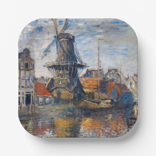 Assiettes En Carton Claude Monet - Windmill, Amsterdam (Recto)