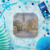 Assiettes En Carton Claude Monet - Windmills près de Zaandam (Fête)