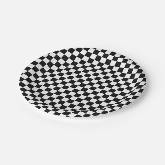 Assiettes En Carton Clavier Classique Noir Et Blanc (Angle)