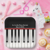 Assiettes En Carton Clavier du considérant de piano (Fête)