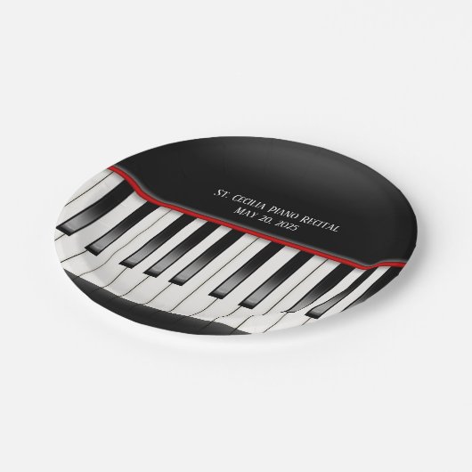 Assiettes En Carton clavier récital piano (Angle)