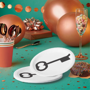 Assiettes En Carton Clé noire