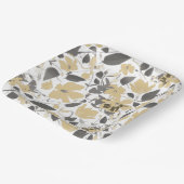 Assiettes En Carton Clematis Fleurs Gris Jaune Botanique (Angulaire)