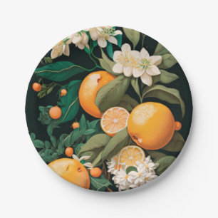 Assiettes En Carton Clementine Mandarine