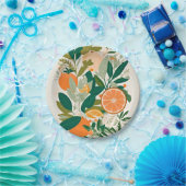 Assiettes En Carton Clementine mandarine (Fête)