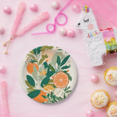 Assiettes En Carton Clementine mandarine (Fête)