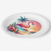 Assiettes En Carton Clipart coucher de soleil Flamant rose rose (Angle)