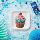 Assiettes En Carton Clipart d'illustration de dessert de Cupcake d'ann (Fête)