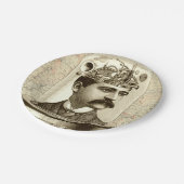 Assiettes En Carton Clocage Cerveau STEAMPUNK vintage (Angle)