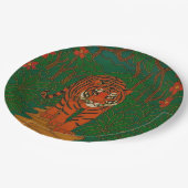 Assiettes En Carton Cloisonne Art Tiger on the Jungle Path (Angle)