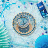 Assiettes En Carton Closeup on Prague Astronomical Clock, Czech R. (Fête)